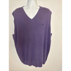 Polo by Ralph Lauren V-Neck Purple Sweater Vest
